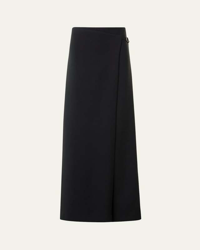 Foss Asymmetric Wrap-Panel Wide-Leg Pants